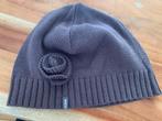 Mexx taupe met bloem dames muts beanie maat S-M-L, Mexx, Verzenden, Nieuw, Muts