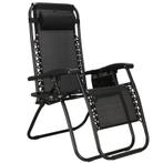 Tuinstoel | Ligstoel | Opvouwbaar | Zwart, Ophalen, Zo goed als nieuw