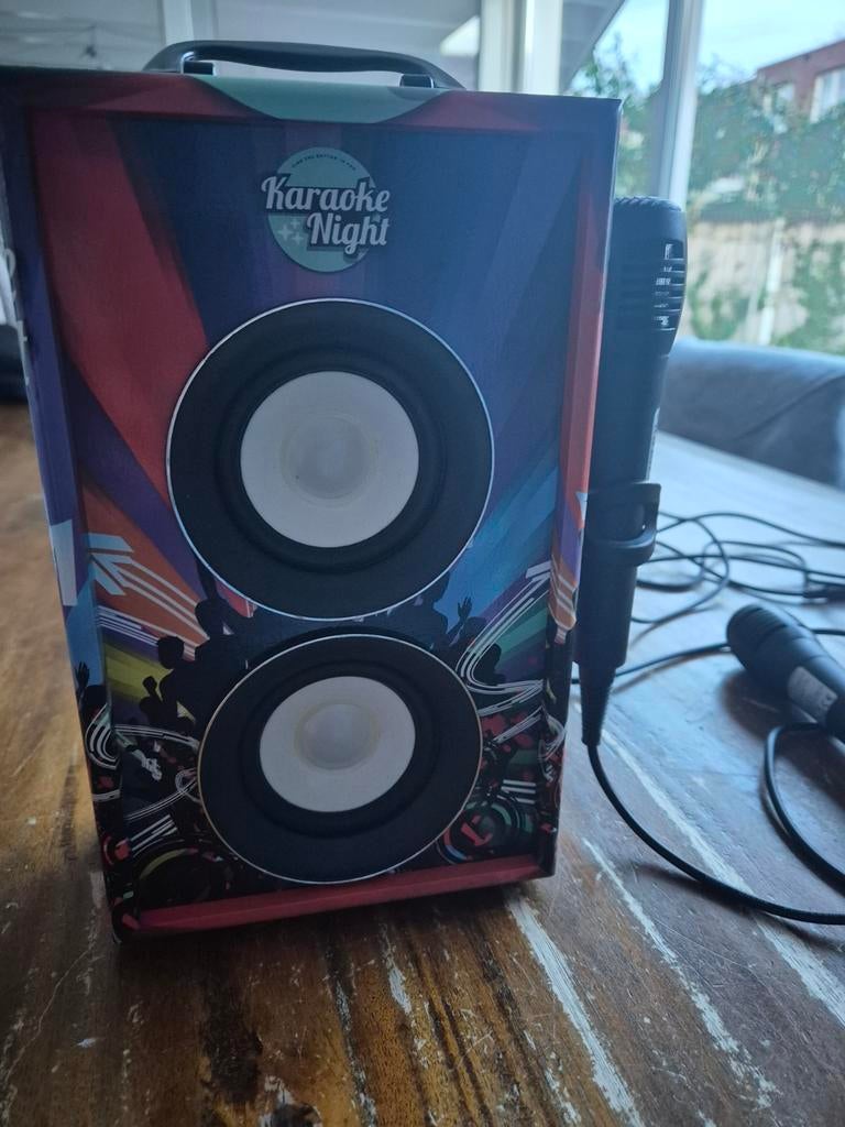 Karaoke Set met 2 Microfoons, Ophalen of Verzenden, Gebruikt, Complete set