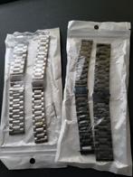 LEES ADVERTENTIE GOED: 4X NIEUWE HEREN HORLOGE ARMBANDEN, Zakhorloge, Nieuw, Zilver, Ophalen