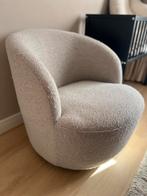 Beige fauteuil draaistoel Sam van WOOOD (Karwei) • ZGAN!, Ophalen, Minder dan 75 cm, Zo goed als nieuw, Stof