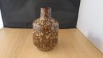 mooi gemêleerde retro vaas in bruin/lichtbruine kleur, Gebruikt, Overige kleuren, Aardewerk of Porselein, Ophalen of Verzenden