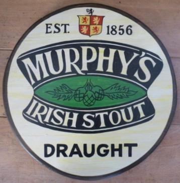 Handgeschilderd pubbord/Murphy's Stout/Iers bier/whiskey beschikbaar voor biedingen