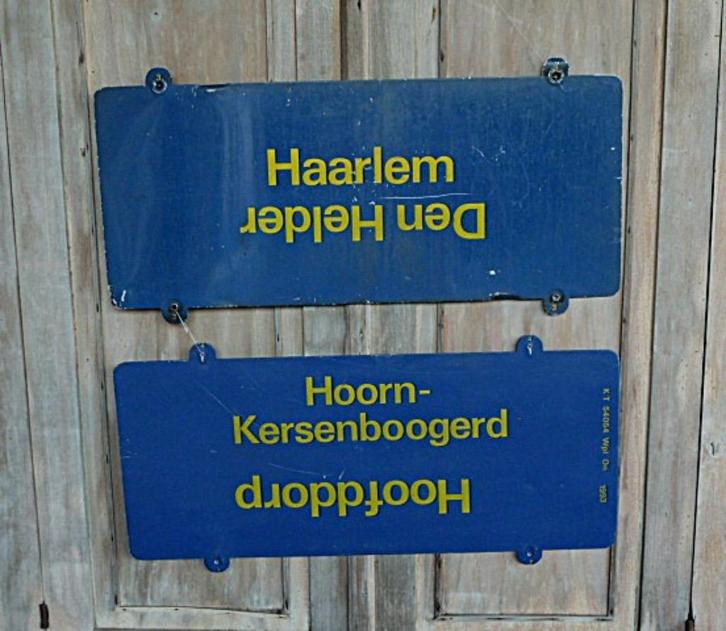 2 x Rijtuigschild, Verzamelen, Spoorwegen en Tramwegen, Gebruikt, Trein, Overige typen, Ophalen of Verzenden