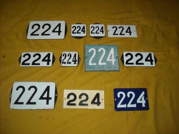 oud emaille huisnummer 224 ook 225 226 227 228 229 230 231 9 beschikbaar voor biedingen