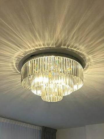 Kroonluchter kristal chroom 3-laags beschikbaar voor biedingen
