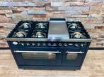 Luxe 7 pits Boretti Fornuis met Frytop & 2 ovens 120 cm, 60 cm of meer, 5 kookzones of meer, Vrijstaand, 90 tot 95 cm