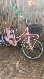 Popal fiets roze met kratje, 26 inch of meer, Popal, Gebruikt, Handrem