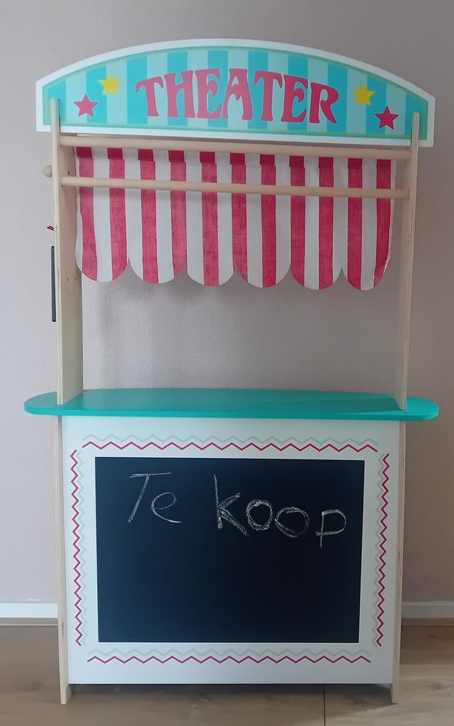 Jouéco Houten winkel en theater 2 in 1, Kinderen en Baby's, Speelgoed | Poppenhuizen, Ophalen of Verzenden, Nieuw, Poppenhuis