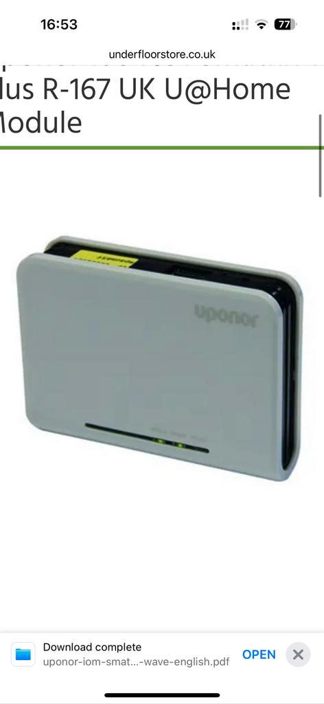 GEZOCHT - Uponor Smatrix Wave Plus U@Home 167 module, Doe-het-zelf en Verbouw, Verwarming en Radiatoren, Zo goed als nieuw, Overige typen