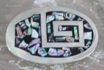 zilverkleurige gesp met parelmoer, Ophalen of Verzenden, Gedragen, Overige kleuren, Losse buckle of gesp