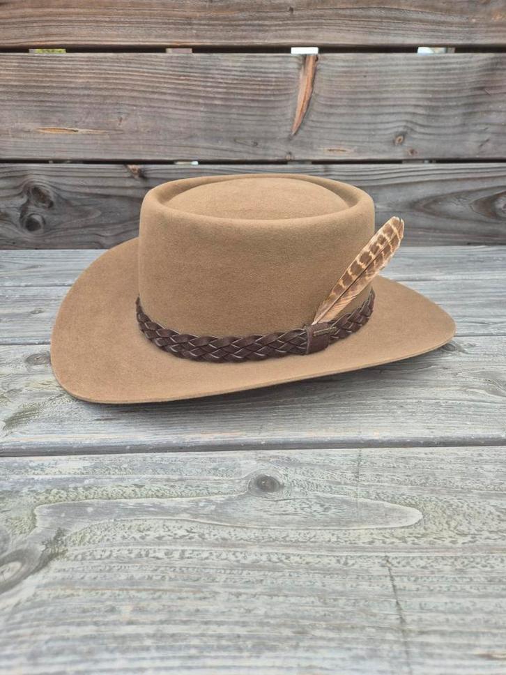Stetson Western Gunslinger 4X Beaver Hat - Maat 61, Kleding | Heren, Hoeden en Petten, Zo goed als nieuw, Hoed, 60 cm (XL, 7½ inch) of meer
