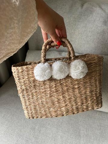 Pom pom boodschappen tasje / mandje beschikbaar voor biedingen