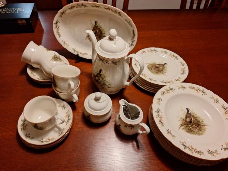 Servies Feltmann Weiden bavaria jachttafareel, Huis en Inrichting, Keuken | Servies, Zo goed als nieuw, Compleet servies, Overige stijlen