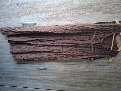 Lange jurk boho/fantasy/larp, Kleding | Dames, Jurken, Gedragen, Maat 42/44 (L), Bruin, Onder de knie, Ophalen of Verzenden