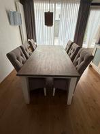 Eethoek wit/taupe (tafel of stoelen los mag ook), Ophalen, Gebruikt