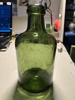 Bodemvondst 18e Oude groene flesje mondgeblazen veel details, Ophalen of Verzenden