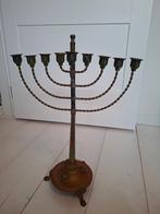 Fraaie, koperen Chanoeka kandelaar, Ophalen, Koper of Brons