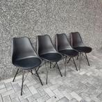 4x kuipstoel zwart | WEG=WEG, Ophalen, Kunststof, Gebruikt, Zwart