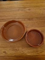 2 Spaanse terracotta oven-/serveerschalen, Ophalen, Zo goed als nieuw, Overige materialen