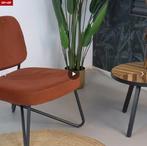 Velvet fauteuil Julia (LIVIN24, Bronx71) bordeaux rood, Ophalen, Minder dan 75 cm, Zo goed als nieuw, Metaal