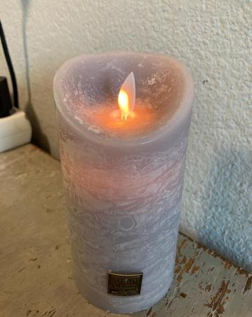 Led kaars wax grijs PTMD collection warm licht stompkaars beschikbaar voor biedingen