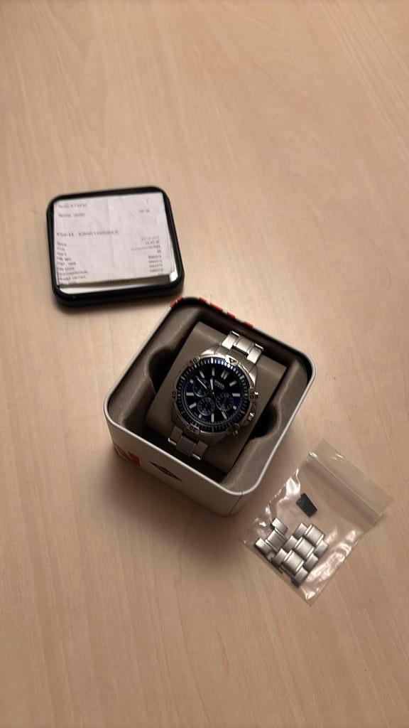 Fossil heren horloge, Sieraden, Tassen en Uiterlijk, Horloges | Heren, Zo goed als nieuw, Overige merken, Staal, Ophalen