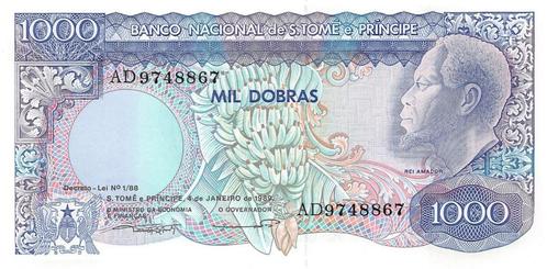 St. Thomas en Prince 1000 Dobras 1989 Unc Pn 62 Banknote24, Postzegels en Munten, Bankbiljetten | Afrika, Los biljet, Overige landen