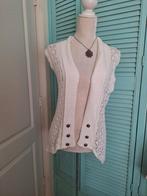 Gehaakt vestje gilet Jane Norman, Kleding | Dames, Truien en Vesten, Ophalen of Verzenden, Zo goed als nieuw, Maat 38/40 (M), Wit