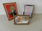 Oude vintage fotolijstjes / bewerkte decoratieve lijst/kerst, Antiek en Kunst, Ophalen of Verzenden