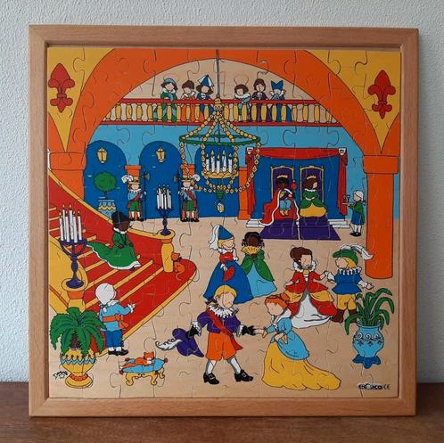 Houten puzzel Educo Kasteel Paleis Prins en Prinses, Kinderen en Baby's, Speelgoed | Houten speelgoed, Zo goed als nieuw, Overige typen
