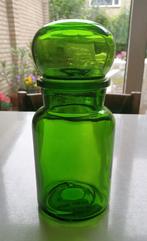 Groene glazen stopfles, apothekersfles, ca. 22 cm., Ophalen of Verzenden, Zo goed als nieuw