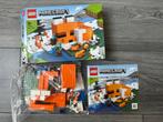 Lego minecraft 21178 de vossenhut, Ophalen of Verzenden, Zo goed als nieuw, Complete set, Lego