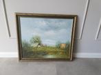 Schilderij van J. Kok - Landelijk landschap, Antiek en Kunst, Ophalen