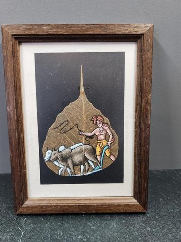 Vintage  THEE-blad schilderij beschikbaar voor biedingen