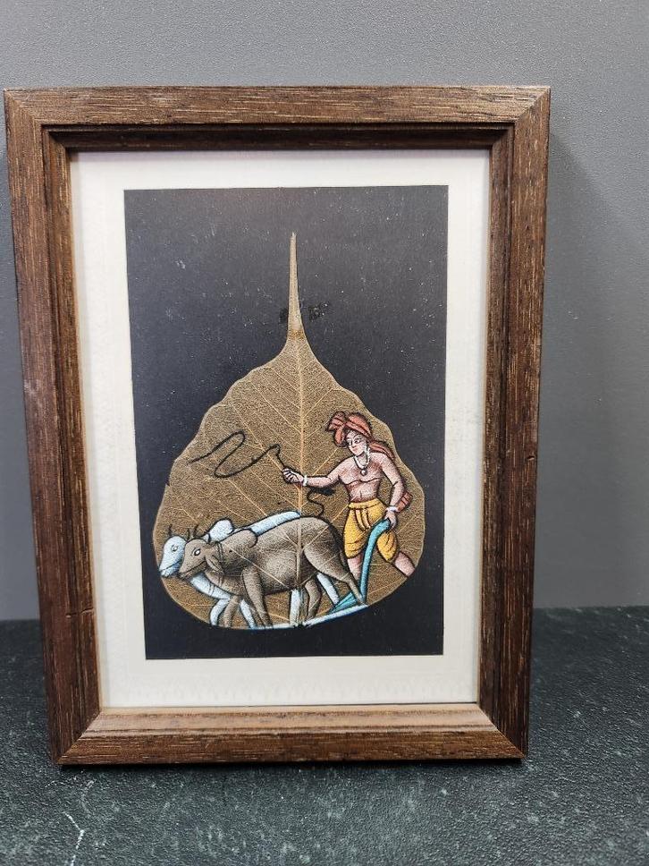 Vintage  THEE-blad schilderij, Antiek en Kunst, Kunst | Schilderijen | Abstract, Ophalen of Verzenden