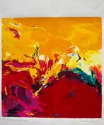 Zeefdruk Marion Bakker - Burning landscape, Antiek en Kunst, Kunst | Litho's en Zeefdrukken, Ophalen of Verzenden