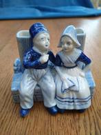 Delfts Blauw Vaasje met koppeltje 11x 7,5 cm  en 8,5 hoog, Ophalen of Verzenden
