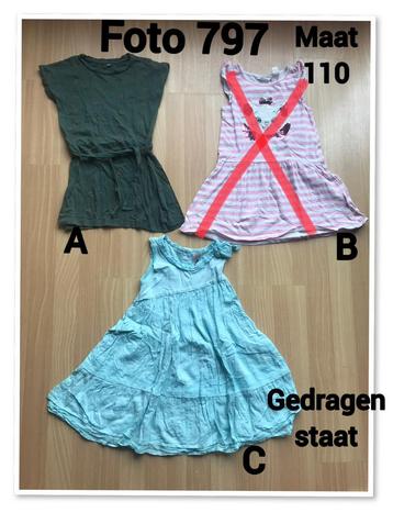 Jurk meisje maat 110 gedragen staat *foto 797* beschikbaar voor biedingen