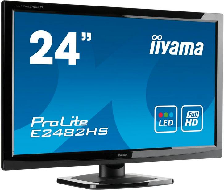 Iiyama ProLite E2482HS 24" Full HD Monitor, Computers en Software, Monitoren, Zo goed als nieuw, 61 t/m 100 Hz, DVI, HDMI, VGA