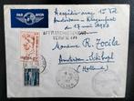 KLM Vlucht met stempels uit Algerije en Duitsland 1953., Verzenden, Brief