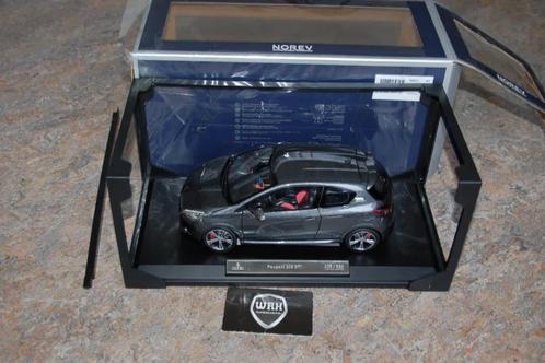 1:18 Peugeot 208 GTI shark grey ltd300 Norev 184813 WRH, Hobby en Vrije tijd, Modelauto's | 1:18, Zo goed als nieuw, Auto, Norev