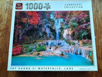 Puzzel Tat Kuang Si Waterfalls, Laos (1000 stukjes) beschikbaar voor biedingen
