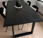 Boomstamtafel Acaciahout - Zwart Blad 200x100cm, Ophalen, Gebruikt, 100 tot 150 cm, 200 cm of meer