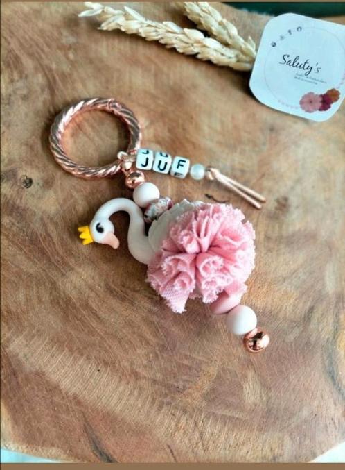 Nieuw • Cadeautje Juf • Tashanger Zwaan, Verzamelen, Sleutelhangers, Nieuw, Dier of Natuur, Ophalen of Verzenden