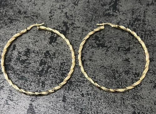 Prachtige 14 kt gouden wokkel oorbellen actie!, Sieraden, Tassen en Uiterlijk, Oorbellen, Nieuw, Goud, Ophalen of Verzenden
