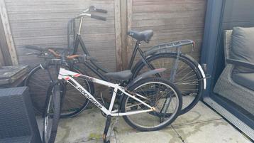 fiets Rockrider mountainbike en stadsfiets met bagagedrager  beschikbaar voor biedingen