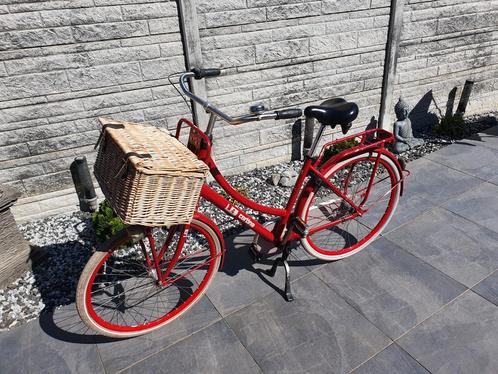 Rode Cortina 4 transporter Oma Fiets, Fietsen en Brommers, Fietsen | Tandems, Gebruikt, Minder dan 10 versnellingen, 55 cm of meer