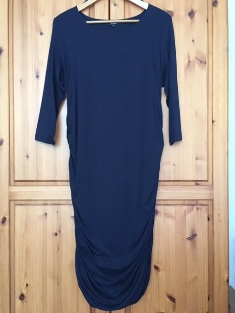 Promiss – donkerblauwe jurk - maat XL - NIEUW., Promiss, Maat 46/48 (XL) of groter, Zo goed als nieuw, Knielengte