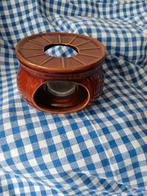 Oker geel theelicht, aardewerk rechaud voor theepot €7,95, Antiek en Kunst, Ophalen of Verzenden